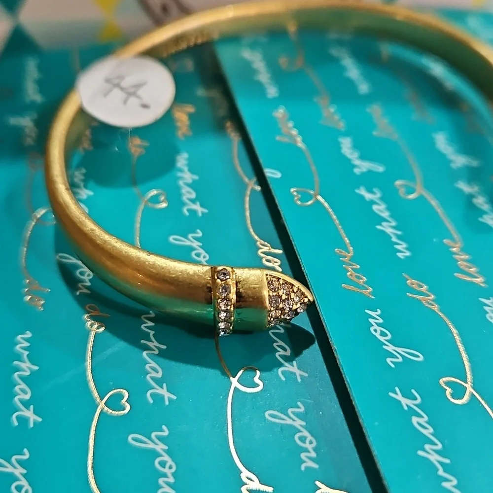 NWT‎ Stella & Dot Ansley Cuff Bracelet Brushed Gold Jewelry Gift